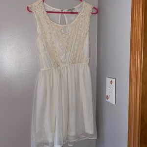 cream lace dress